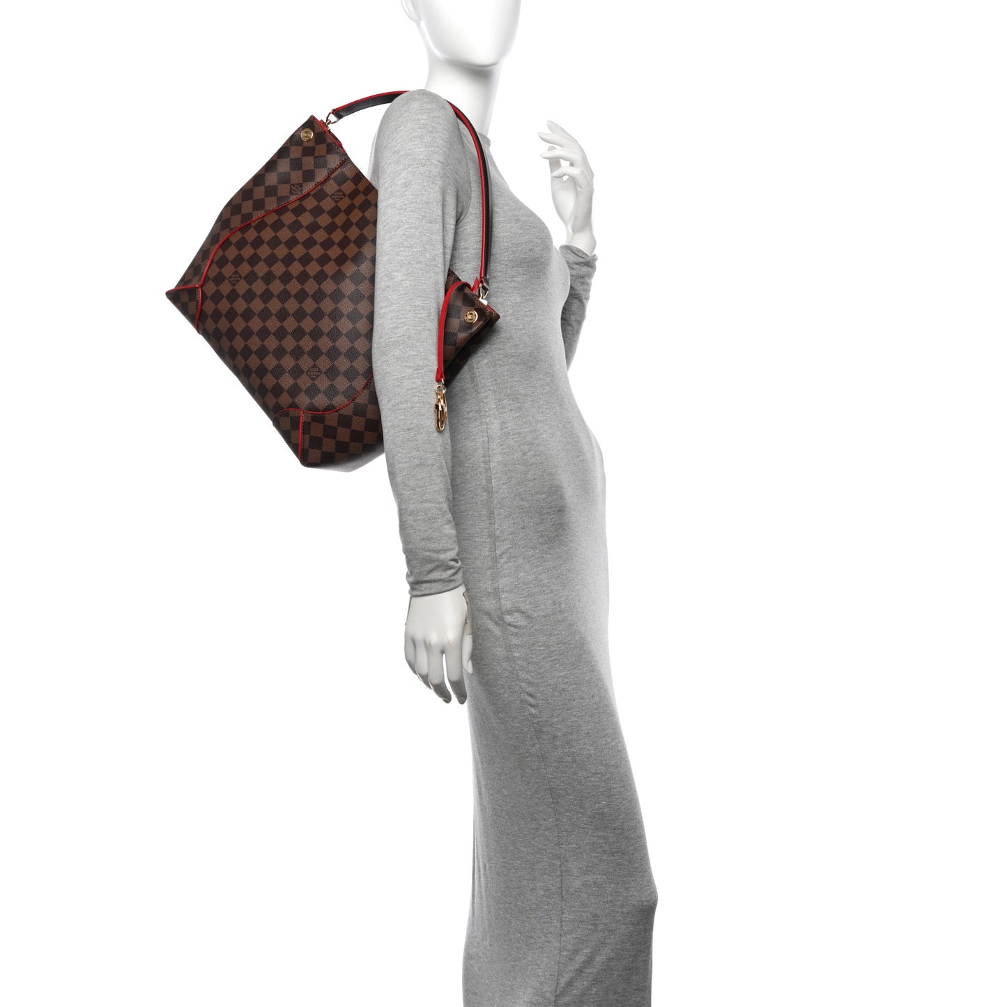 Damier Ebene Caissa Hobo Cherry