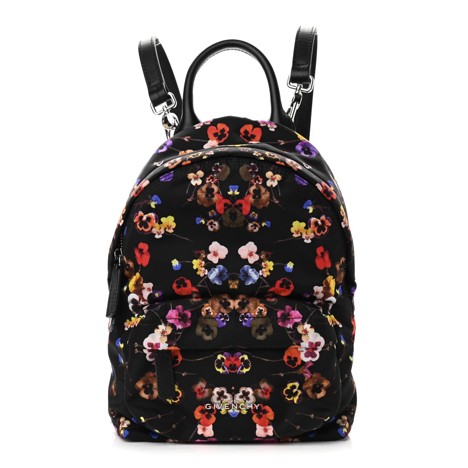 Givenchy Tech Twill Nylon Pansy Print Nano Backpack Multicolor 1 of 9