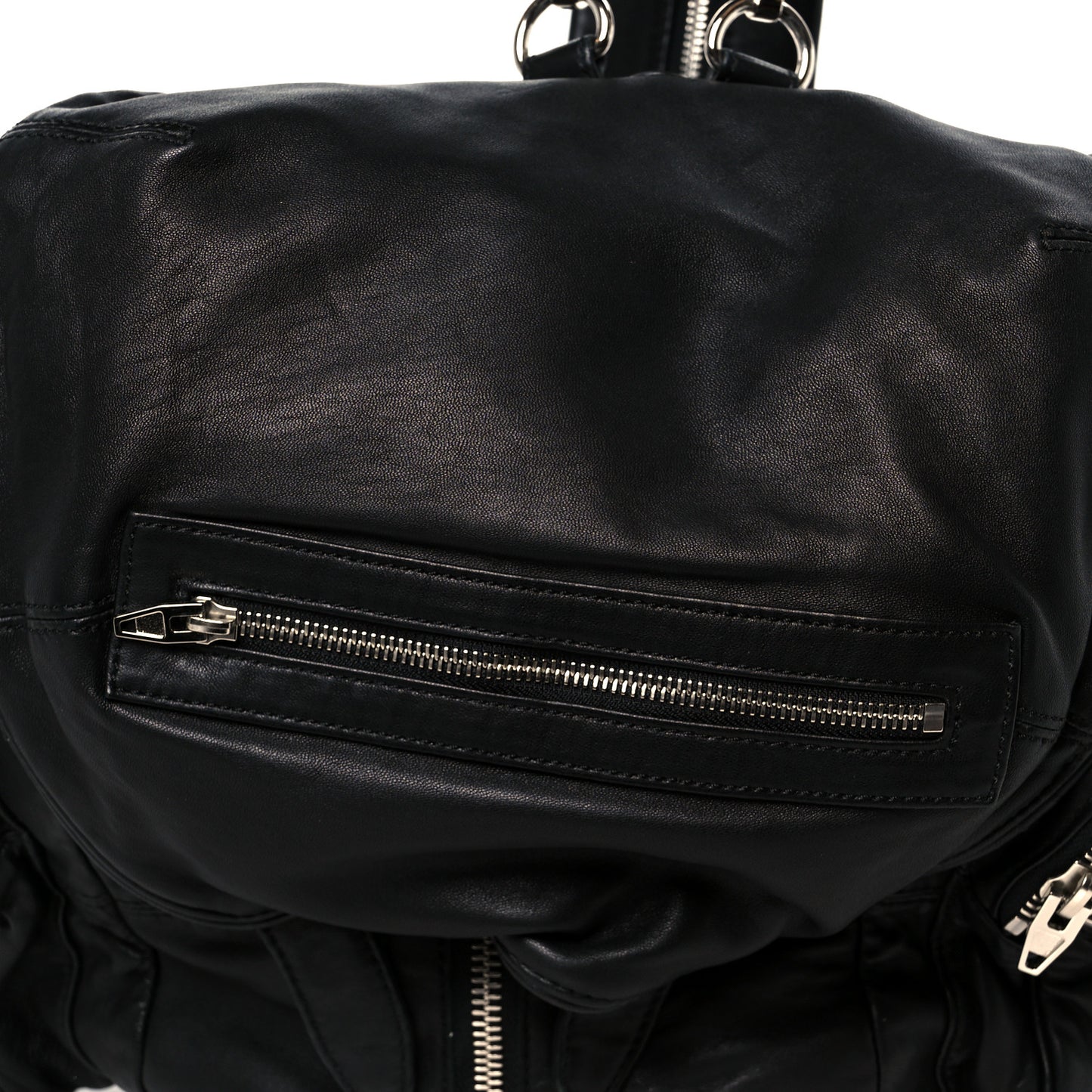 Lambskin Marti Backpack Bag Washed Black Rhodium Hardware