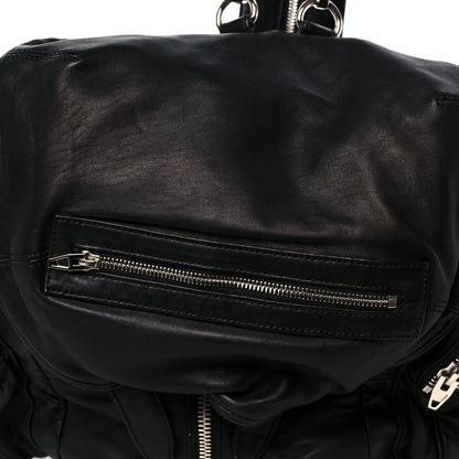 Alexander Wang Lambskin Marti Backpack Bag Washed Black Rhodium Hardware 11 of 13