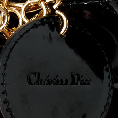 Christian Dior CHRISTIAN DIOR Patent Cannage Large Lady Dior Black 9 of 14