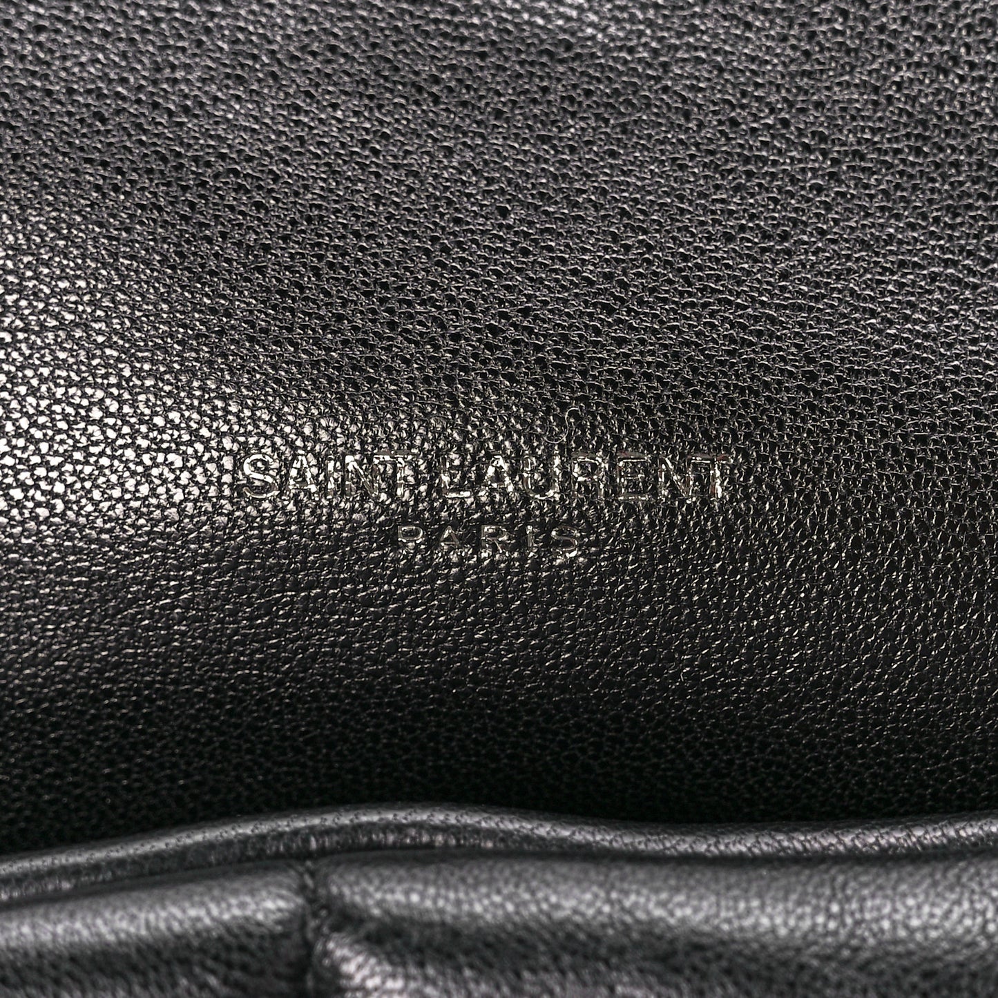 Lambskin Quilted Monogram Monochrome Medium Loulou Puffer Chain Satchel Black