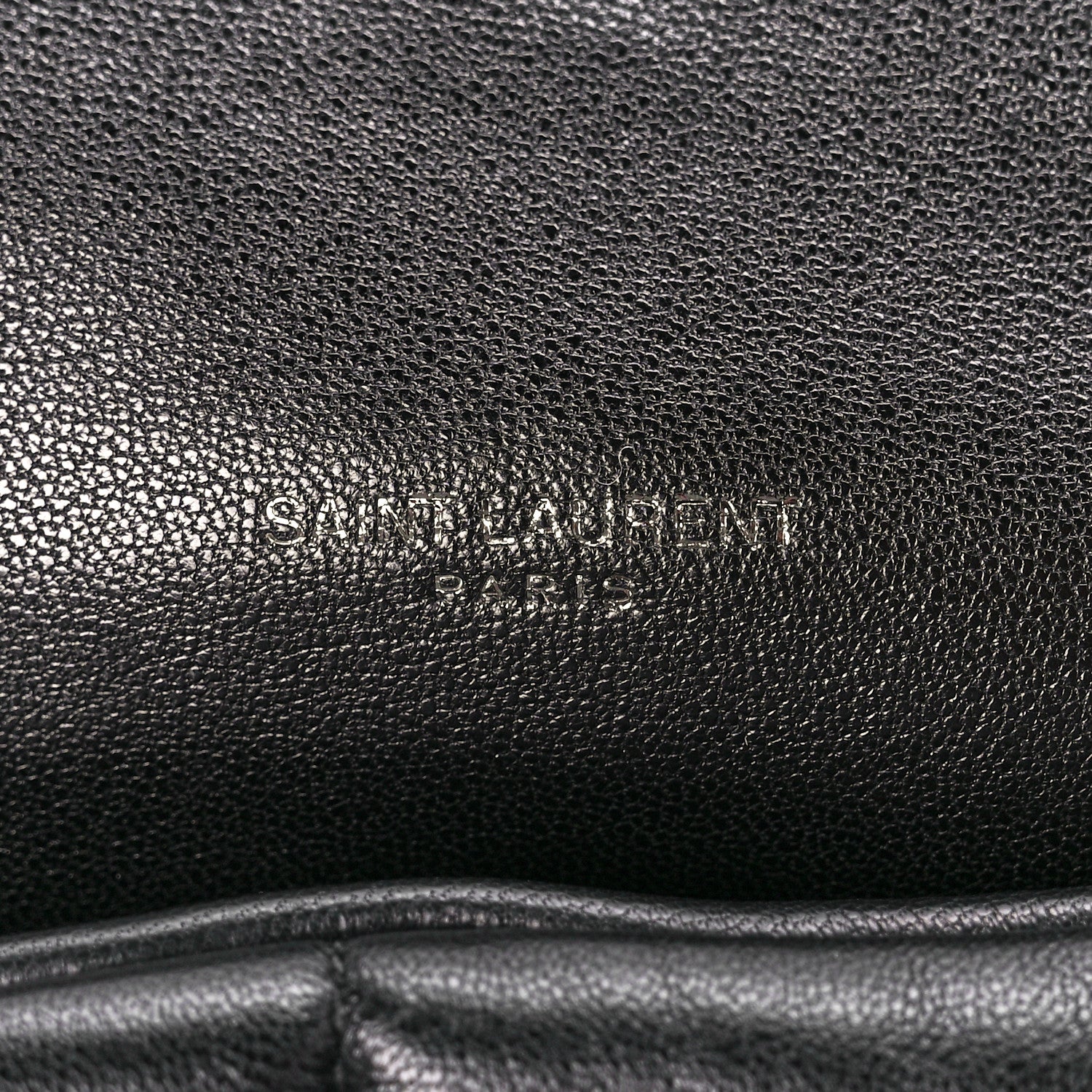 Saint Laurent Lambskin Quilted Monogram Monochrome Medium Loulou Puffer Chain Satchel Black 5 of 10
