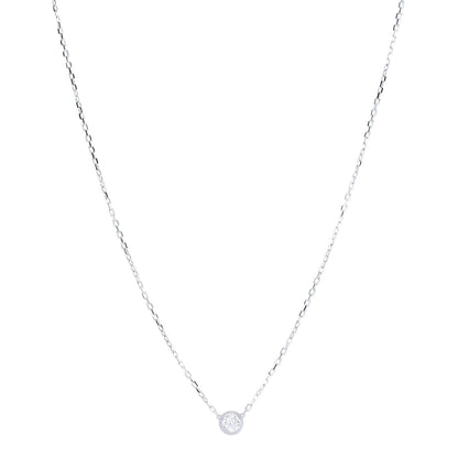 Cartier 18K White Gold Diamond LM D'Amour Pendant Necklace 1 of 6