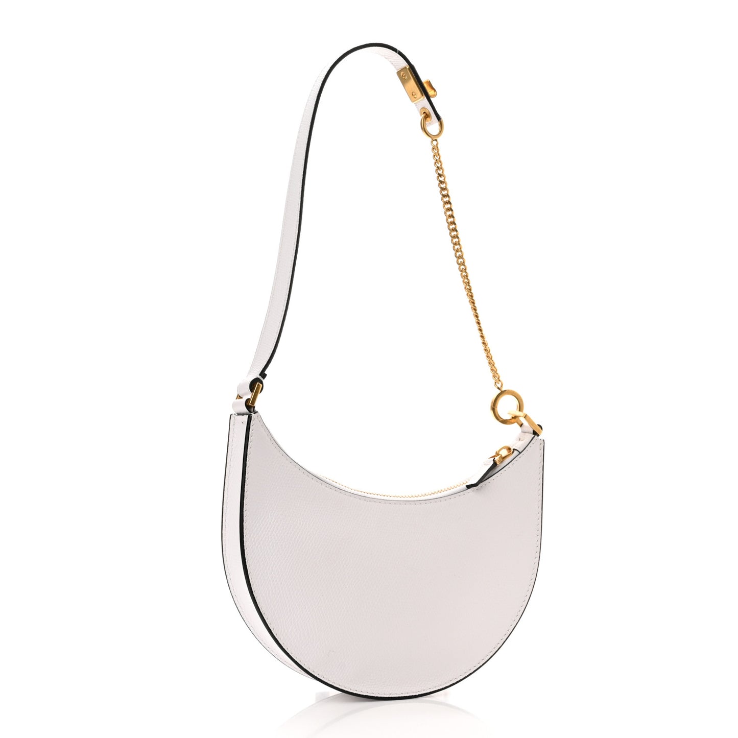 Calfskin Mini Vlogo Hobo Bag White