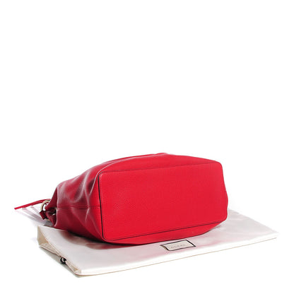 Gucci Pebbled Calfskin Large Soho Hobo Tabasco Red 4 of 7