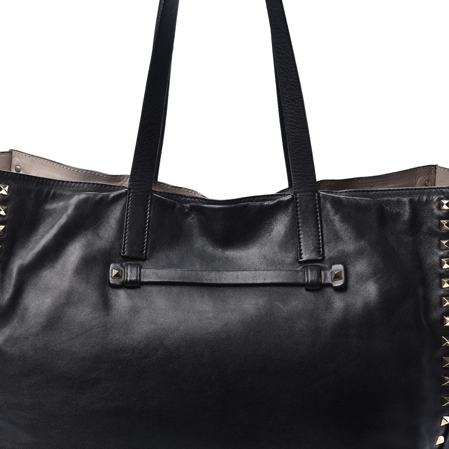 Valentino Garavani Nappa Medium Rockstud Soft Tote Black 10 of 12