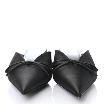 Balenciaga Satin Pointed Toe Knife 40mm Mules 38 Black 2 of 4