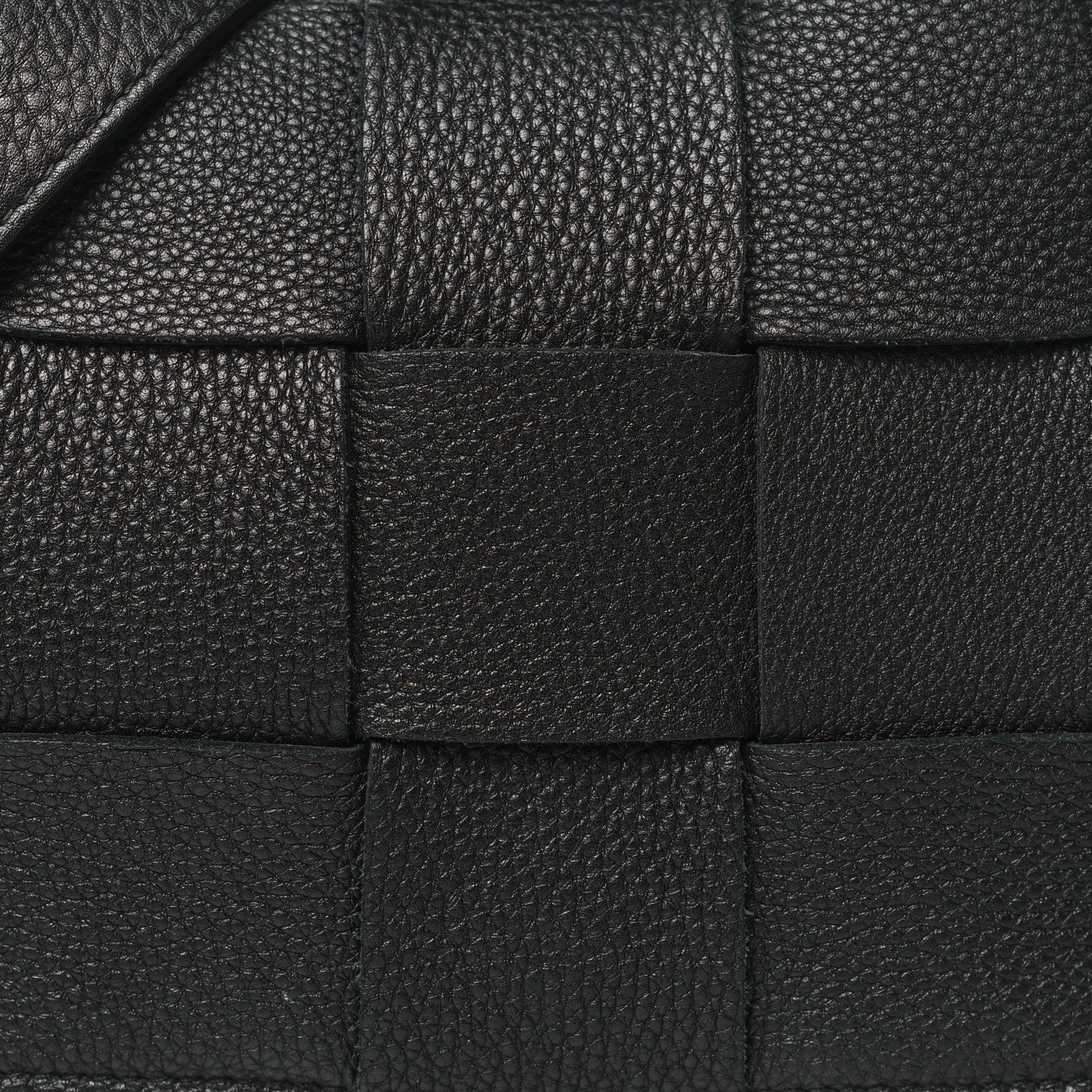 Bottega Veneta Grained Calfskin Maxi Intrecciato Cassette Crossbody Bag Black 8 of 10
