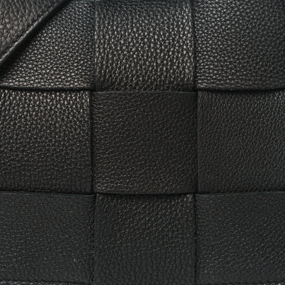 Bottega Veneta Grained Calfskin Maxi Intrecciato Cassette Crossbody Bag Black 8 of 10