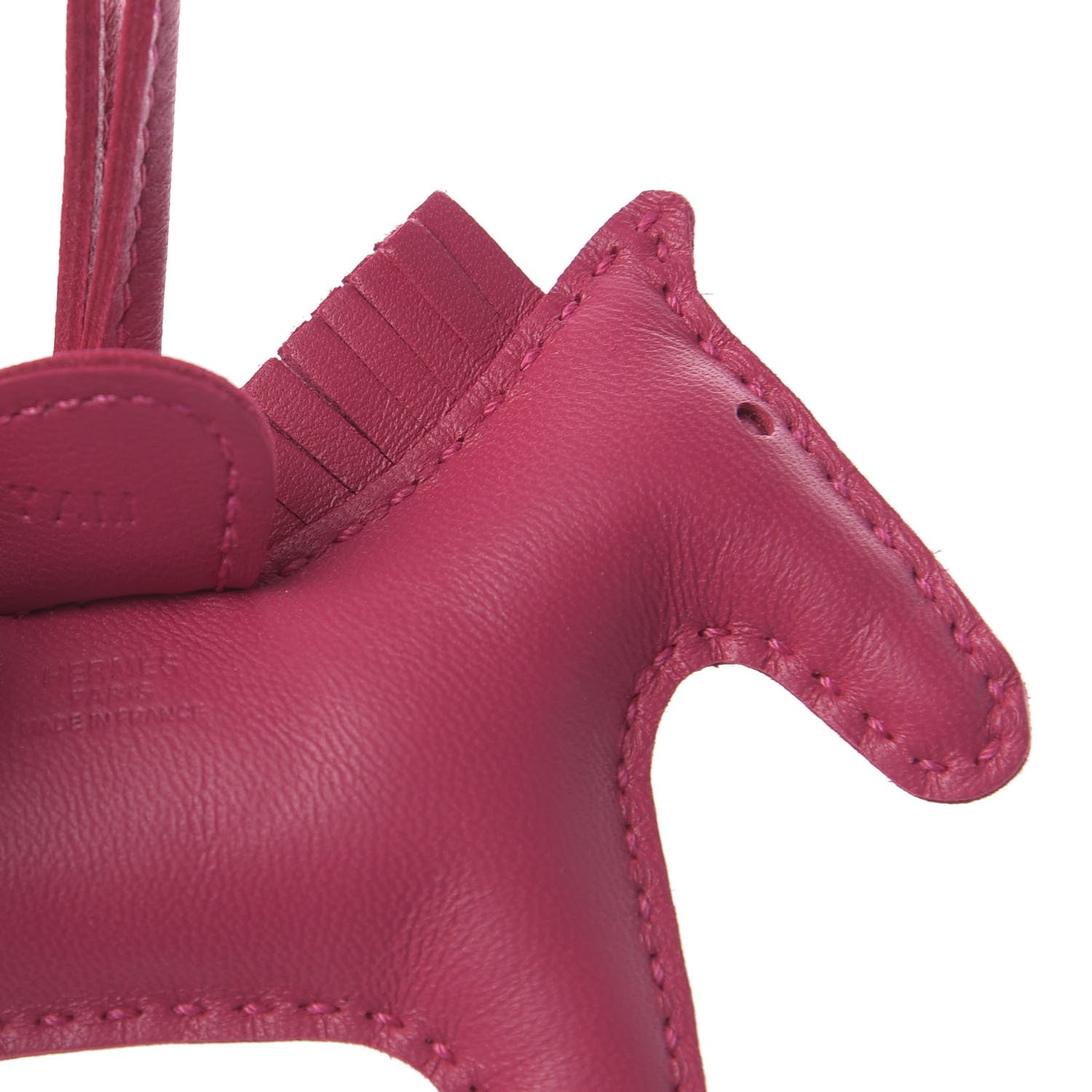 Hermes Milo Lambskin Grigri Rodeo Horse Bag Charm PM Rose Mexico 3 of 3