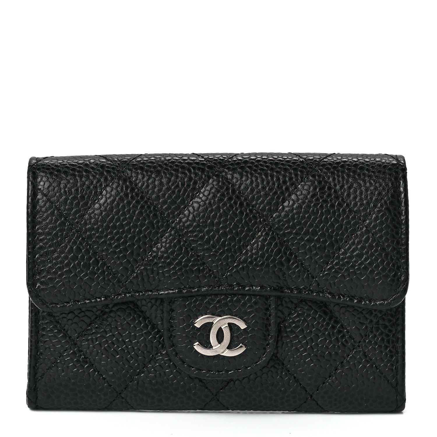 Chanel Caviar Quilted Flap Card Holder Black 1 of 13