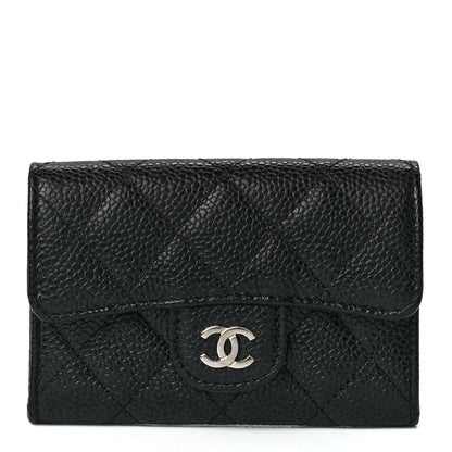 Chanel Caviar Quilted Flap Card Holder Black 1 of 13