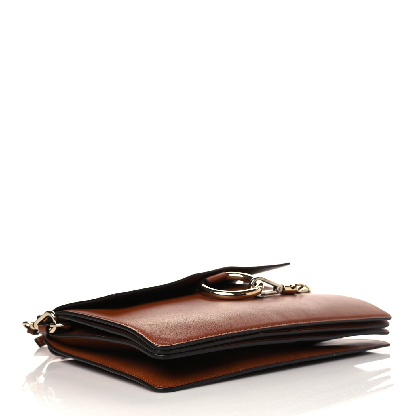 Suede Calfskin Medium Faye Shoulder Bag Tobacco