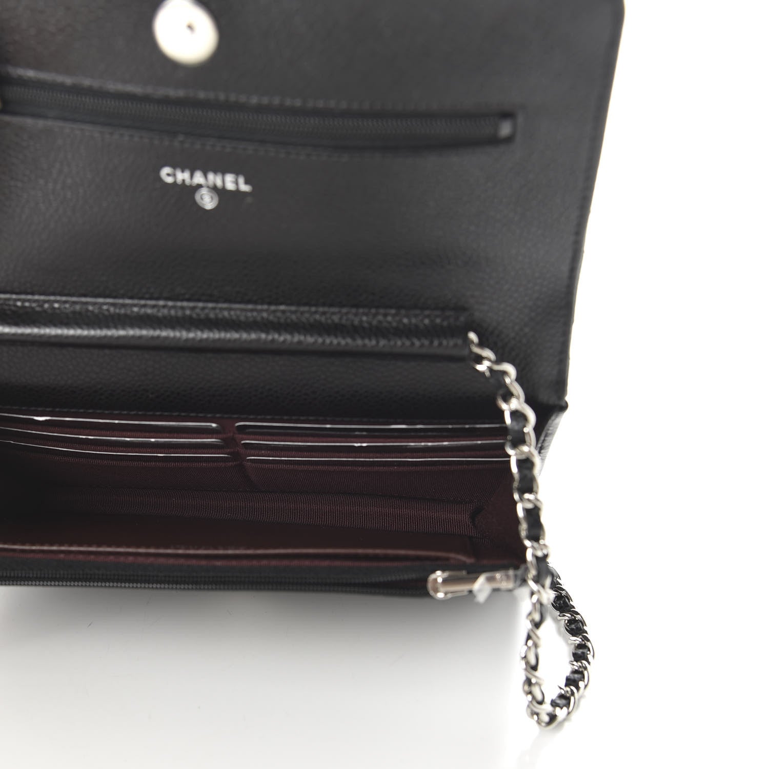 Chanel Caviar Quilted Wallet On Chain WOC Black 4 of 11
