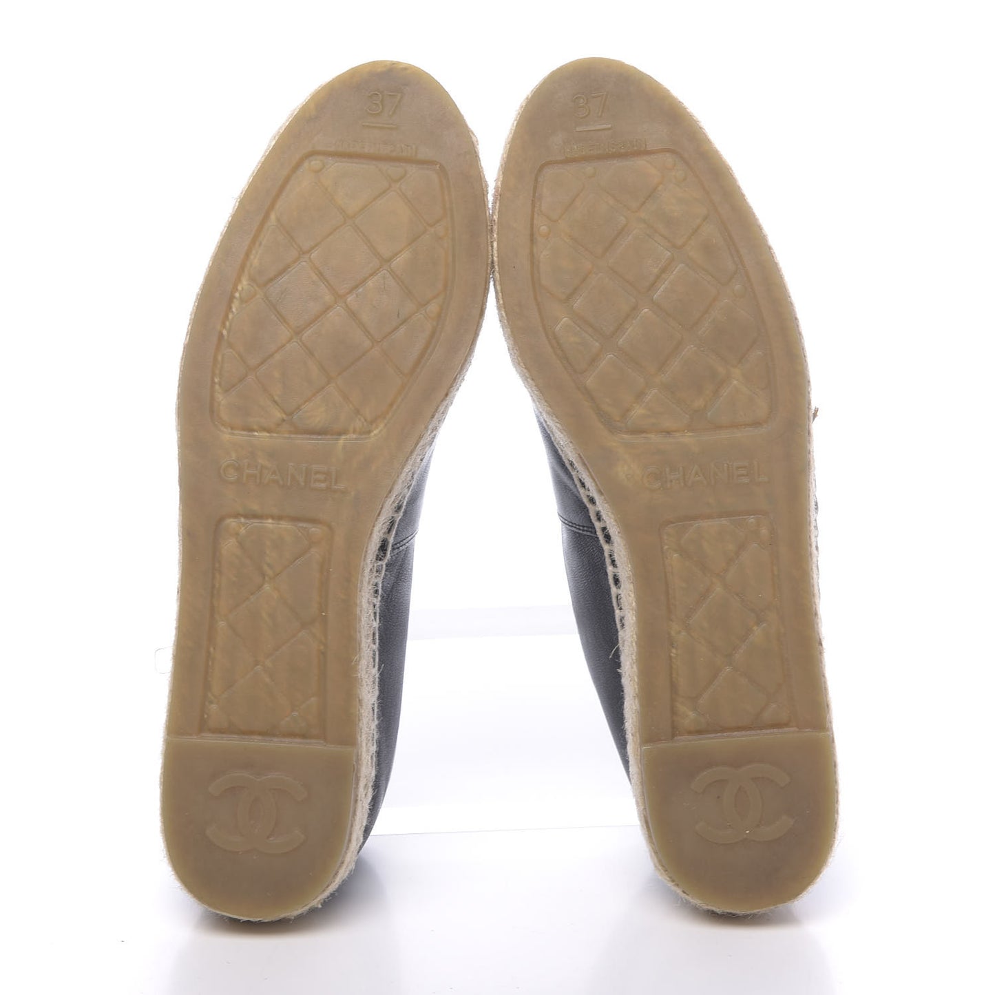 Lambskin CC Espadrilles 37 Black