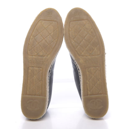 Chanel Lambskin CC Espadrilles 37 Black 5 of 10