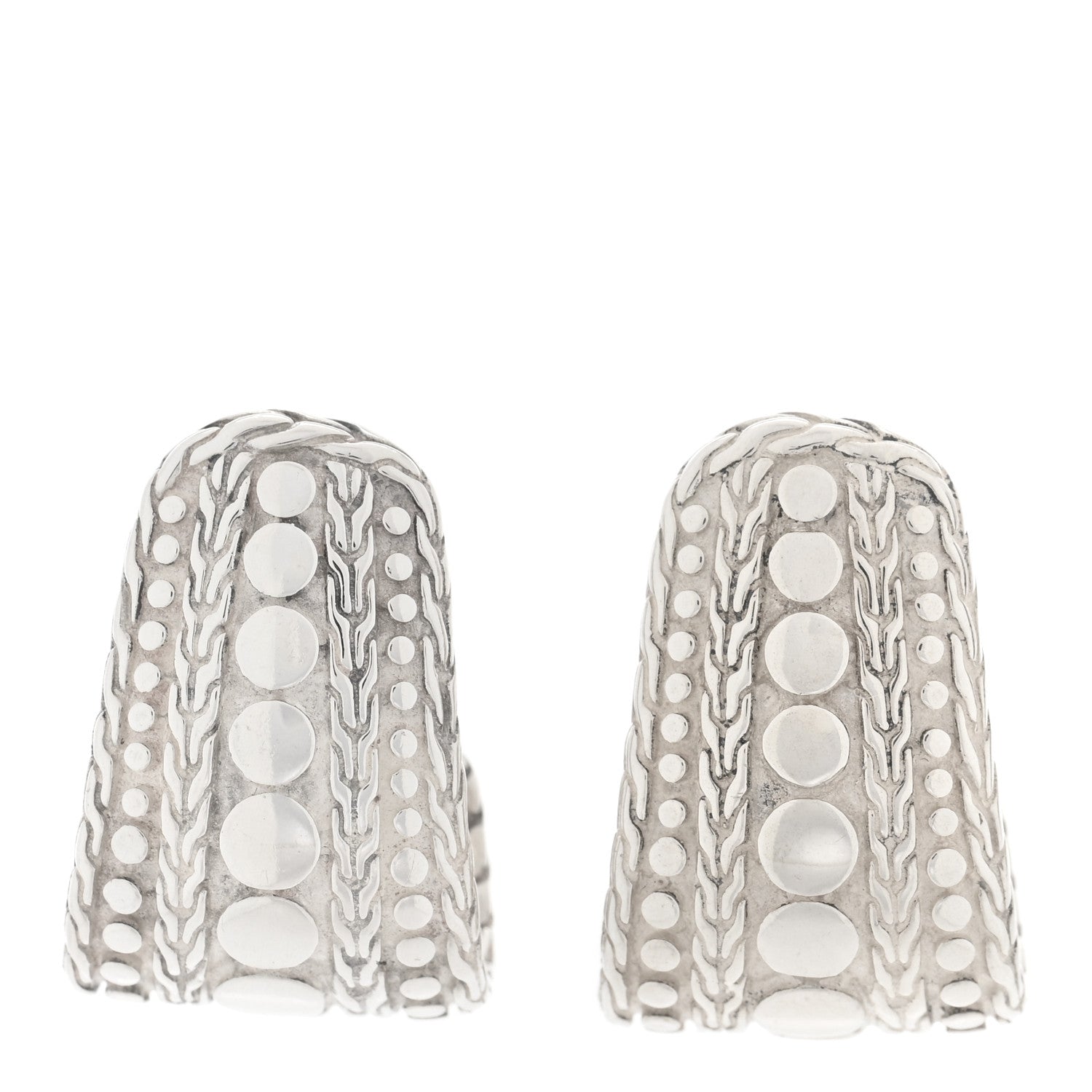 John Hardy Sterling Silver Dot Nuansa J Hoop Earrings 1 of 4