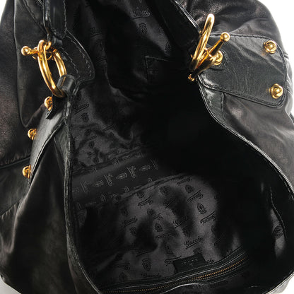 Gucci Leather Large Jockey Hobo Black 5 of 7