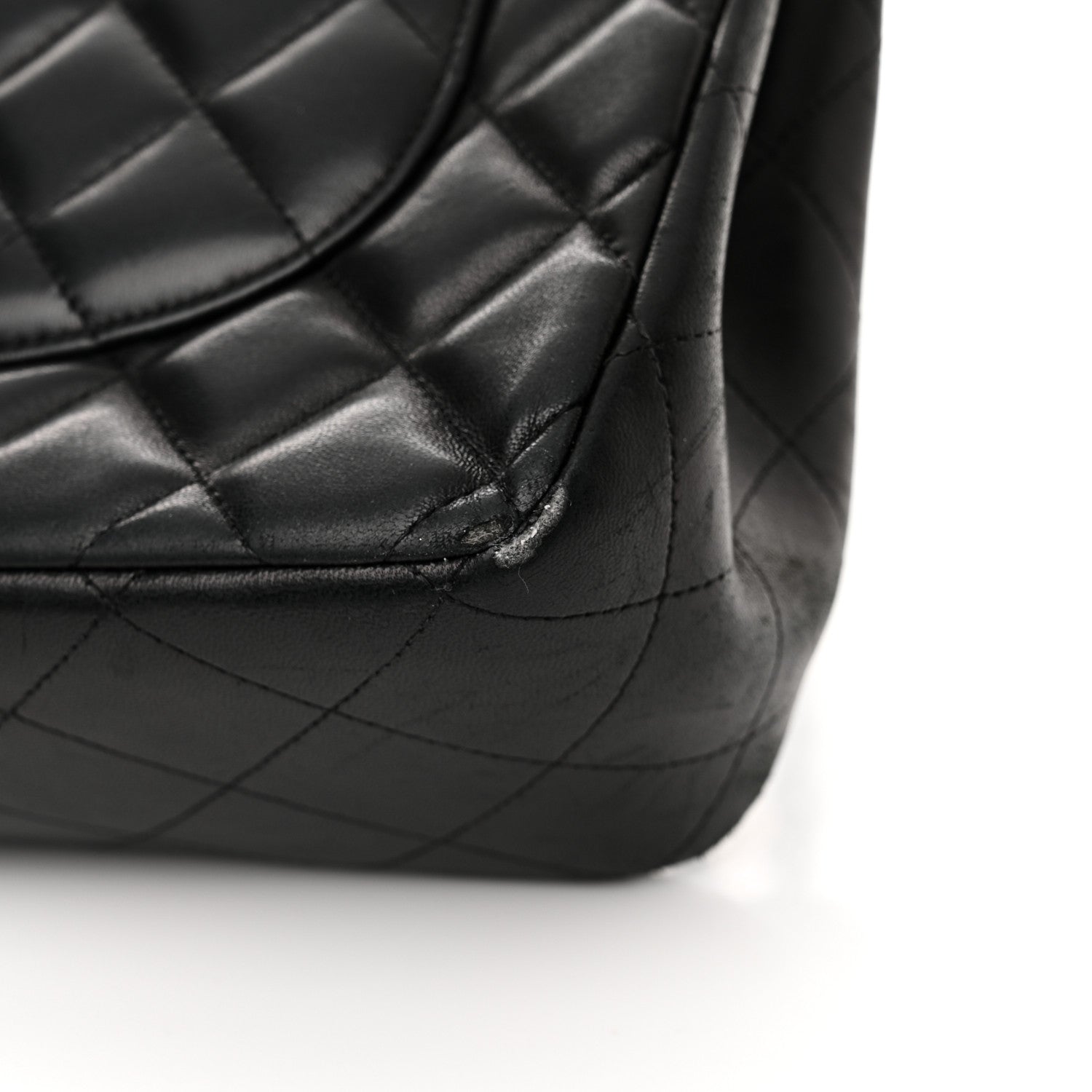 Chanel Lambskin Quilted Jumbo Double Flap Black 12 of 18