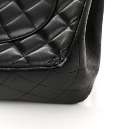 Chanel Lambskin Quilted Jumbo Double Flap Black 12 of 18