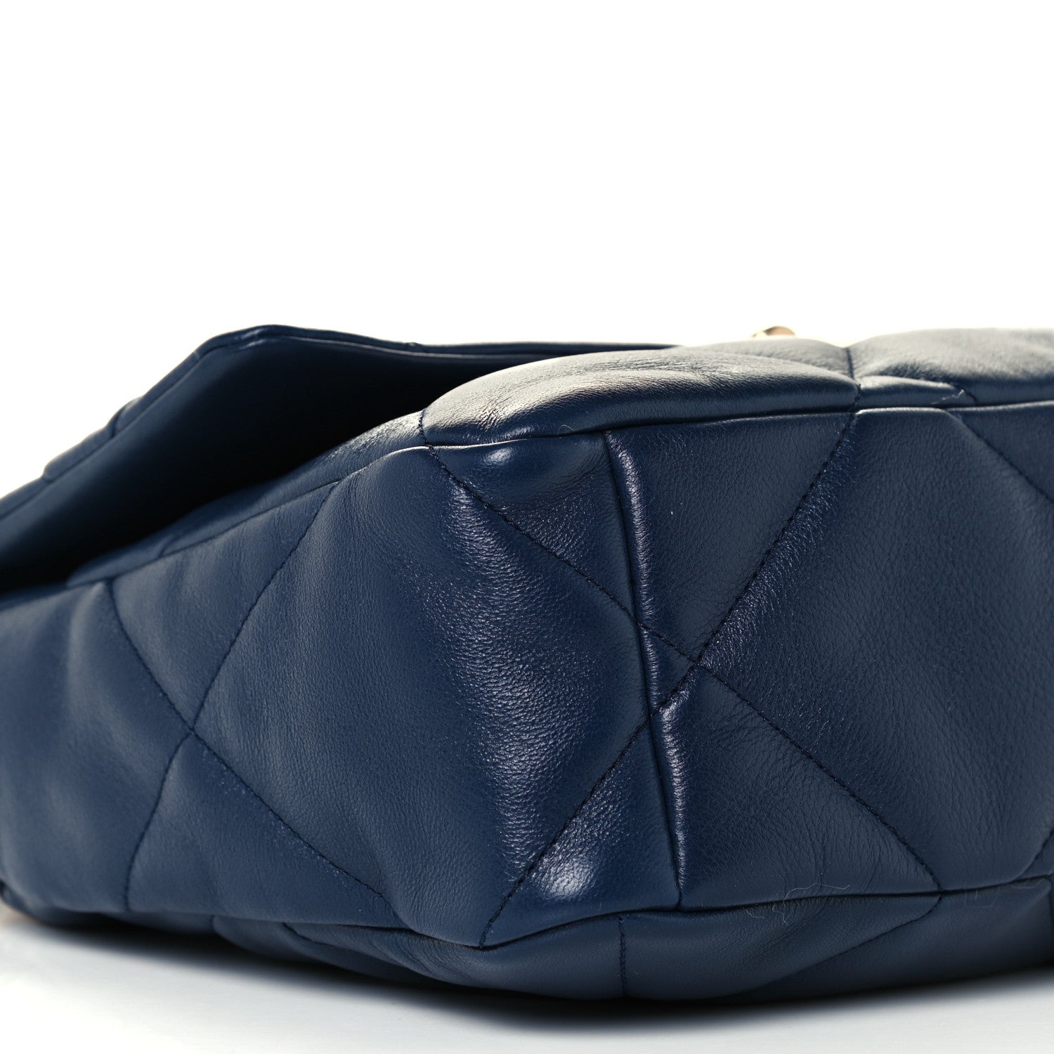 Chanel Lambskin Quilted Large Chanel 19 Flap Navy Blue 9 of 10
