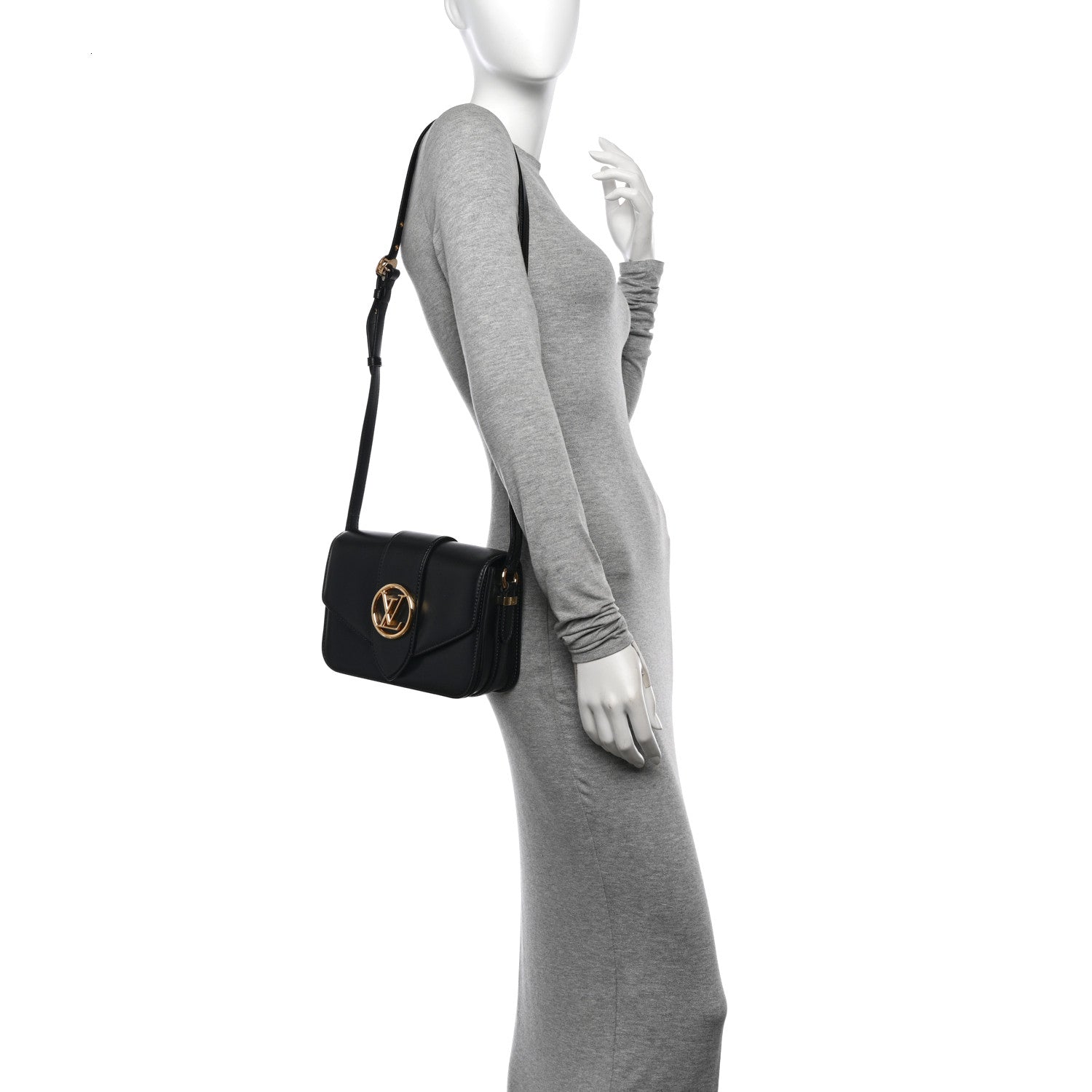 Louis Vuitton Smooth Calfskin LV Pont 9 Black 2 of 11