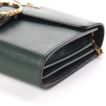Gucci Calfskin Garden Dionysus Chain Wallet Emerald 9 of 9