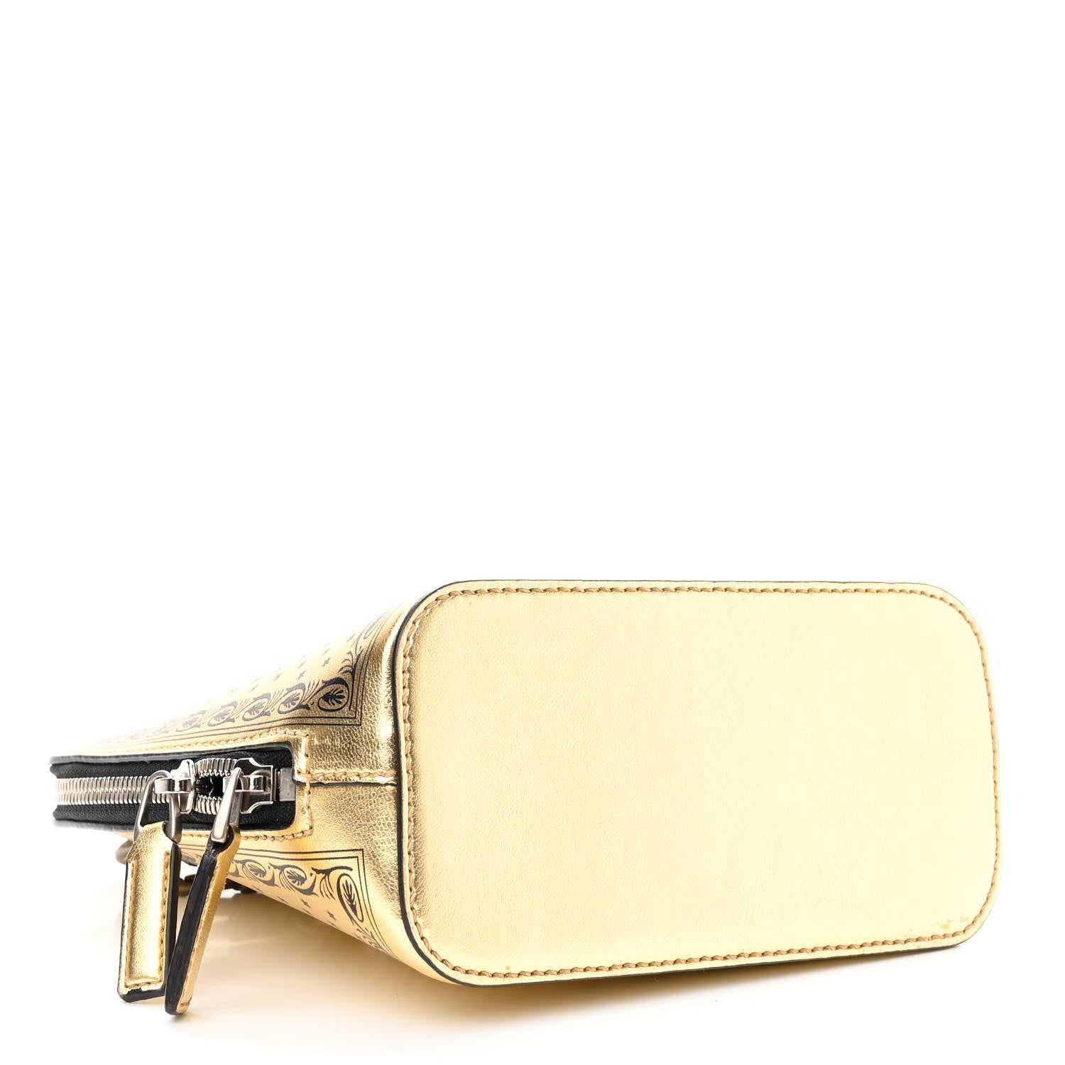 Gucci X SEGA Calfskin GUCCY Stars Mini Dome Shoulder Bag Gold 4 of 10