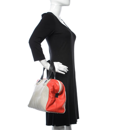 Fendi Vitello Perforated Chameleon Tote Multicolor 2 of 12