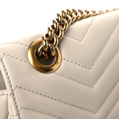 Gucci Calfskin Matelasse Small GG Marmont Shoulder Bag White 19 of 19