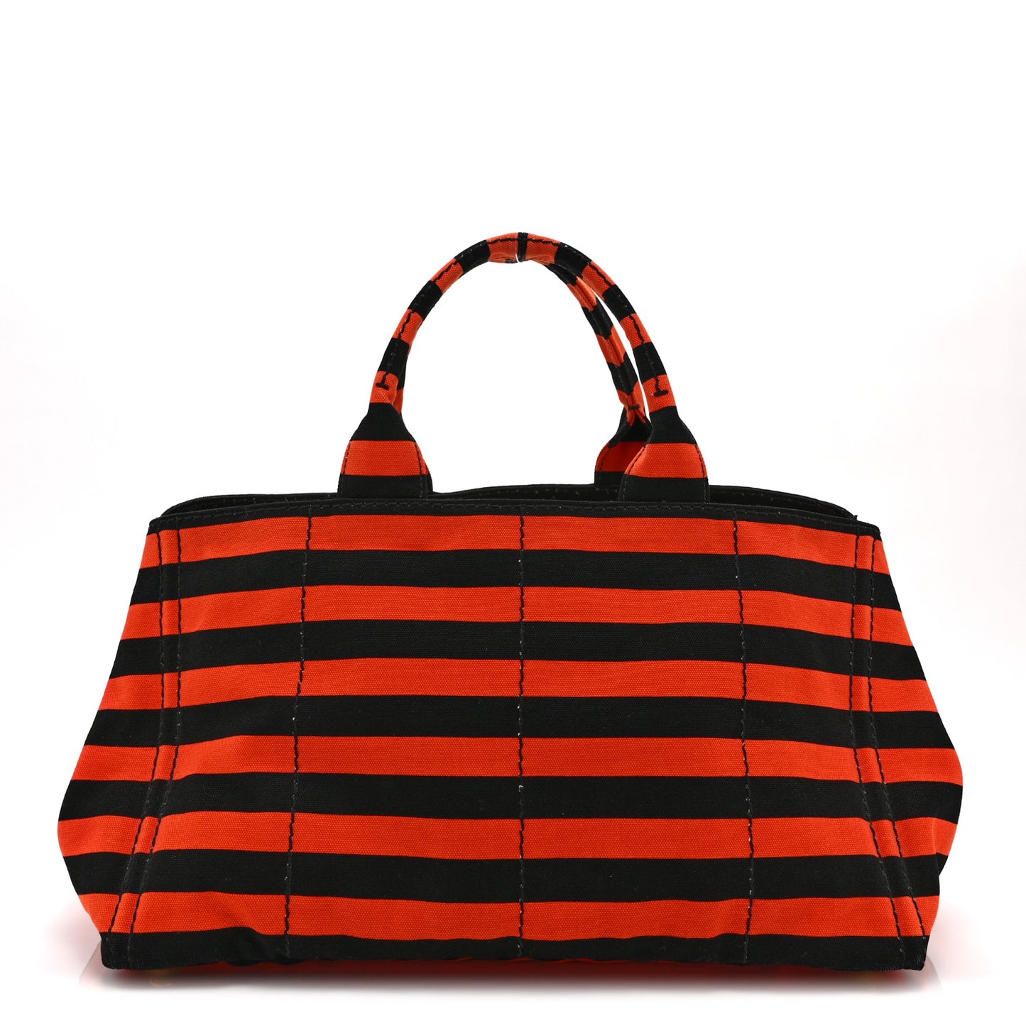 Canapa Striped Tote Arancio