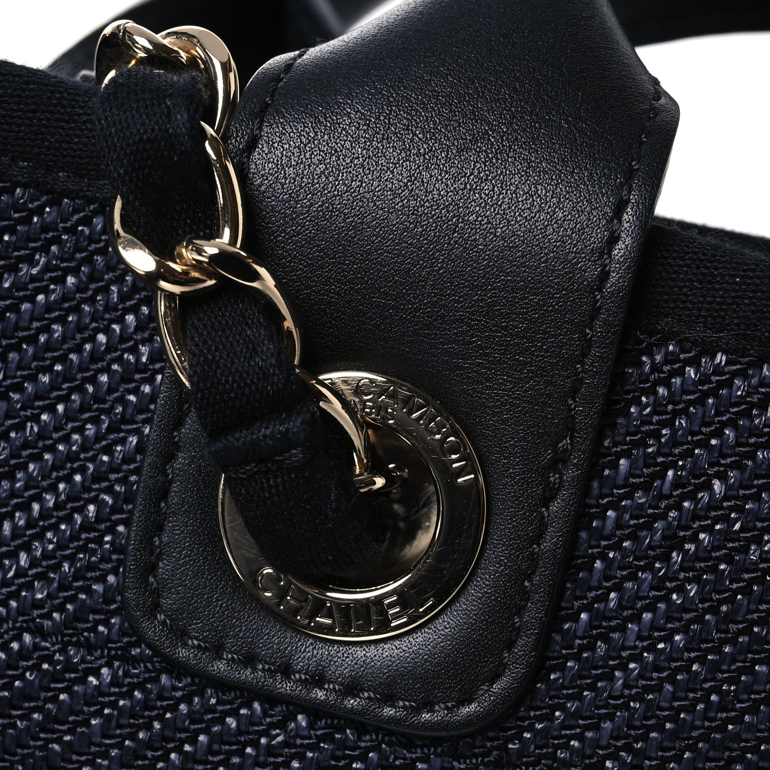 Chanel Woven Straw Raffia Large Deauville Tote  Black 12 of 18