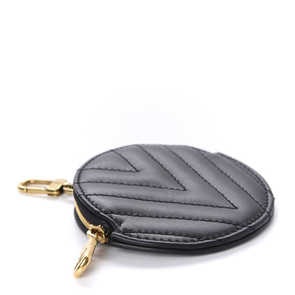 Louis Vuitton Calfskin New Wave Multi Pochette Round Coin Purse Black 4 of 7