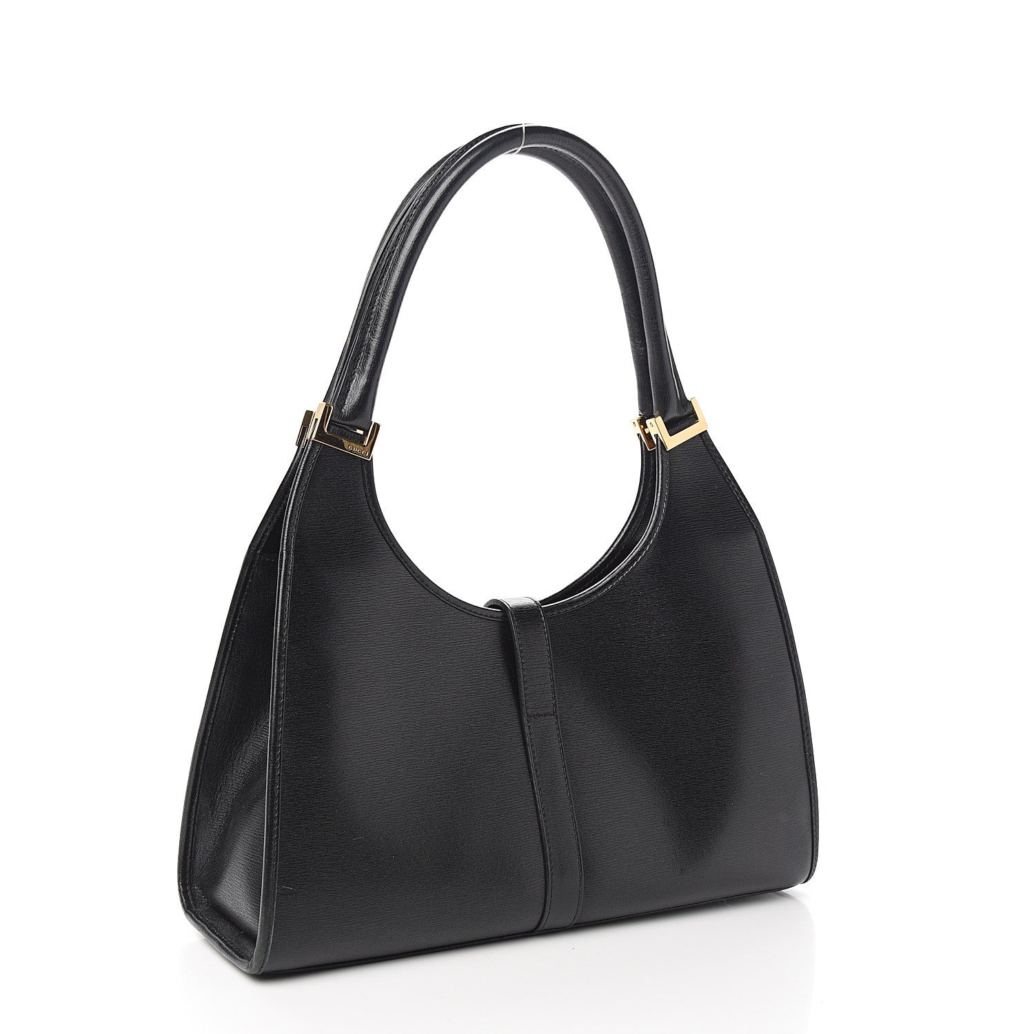 Gucci Calfskin Bardot Shoulder Bag Black 2 of 9