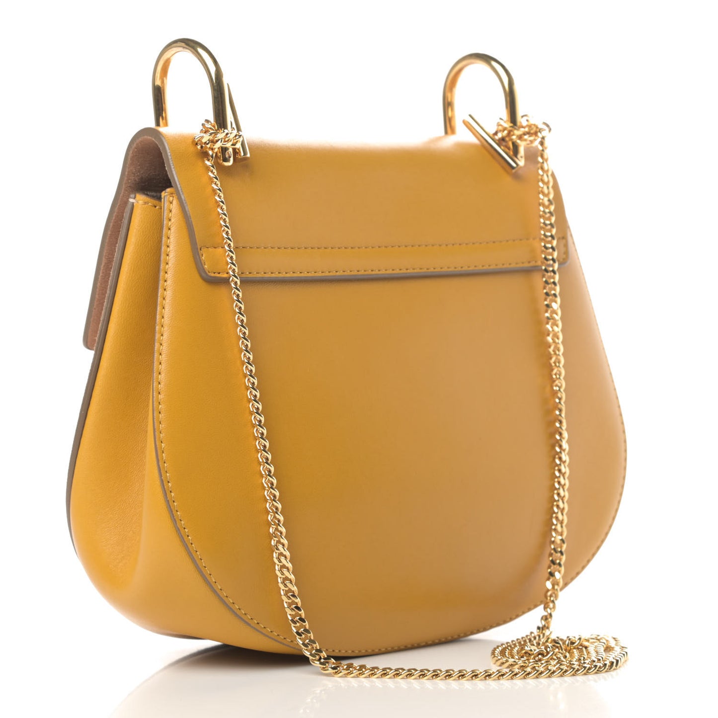 Suede Smooth Calfskin Drew Shoulder Bag Wet Sunflower