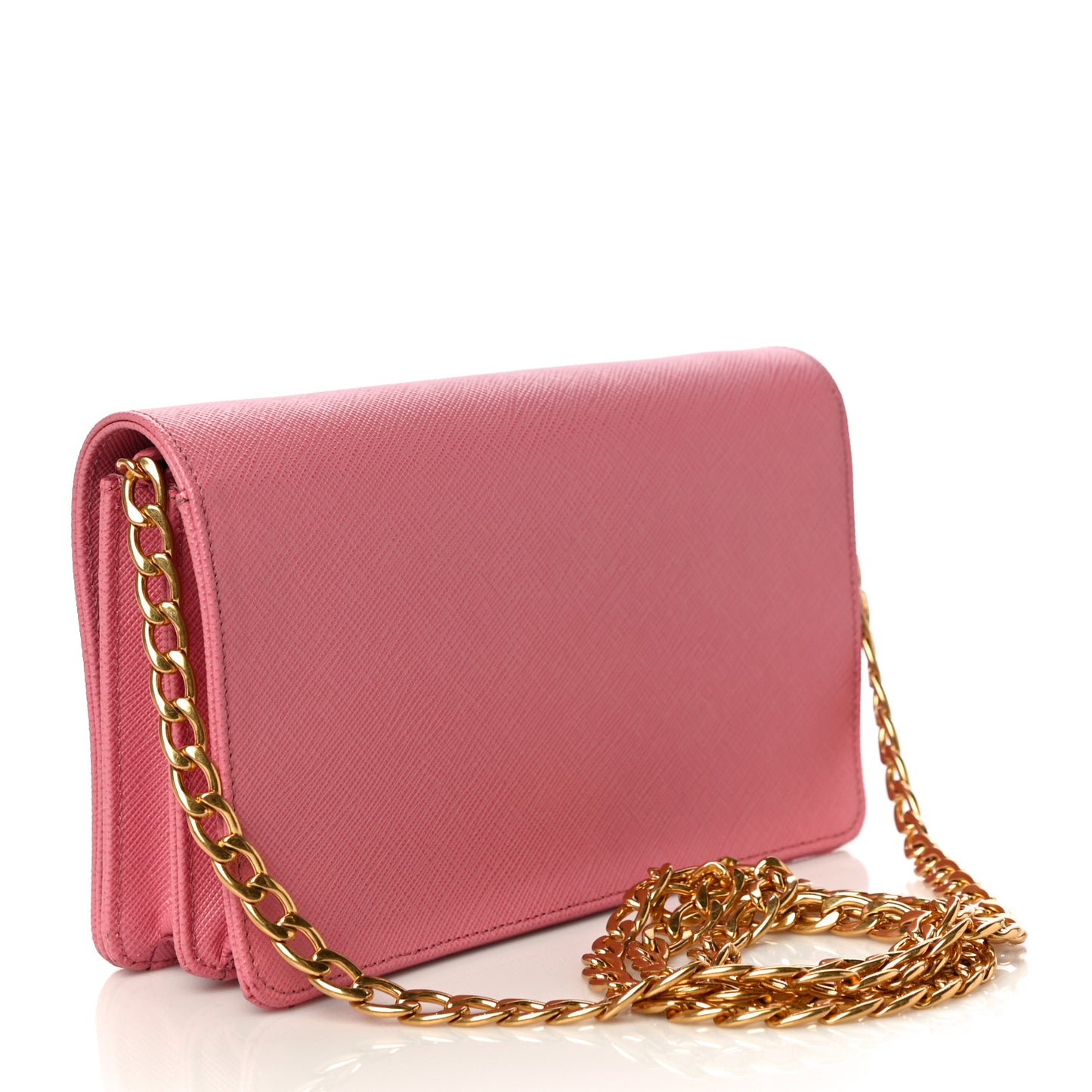 Saffiano Lux Chain Wallet Petalo