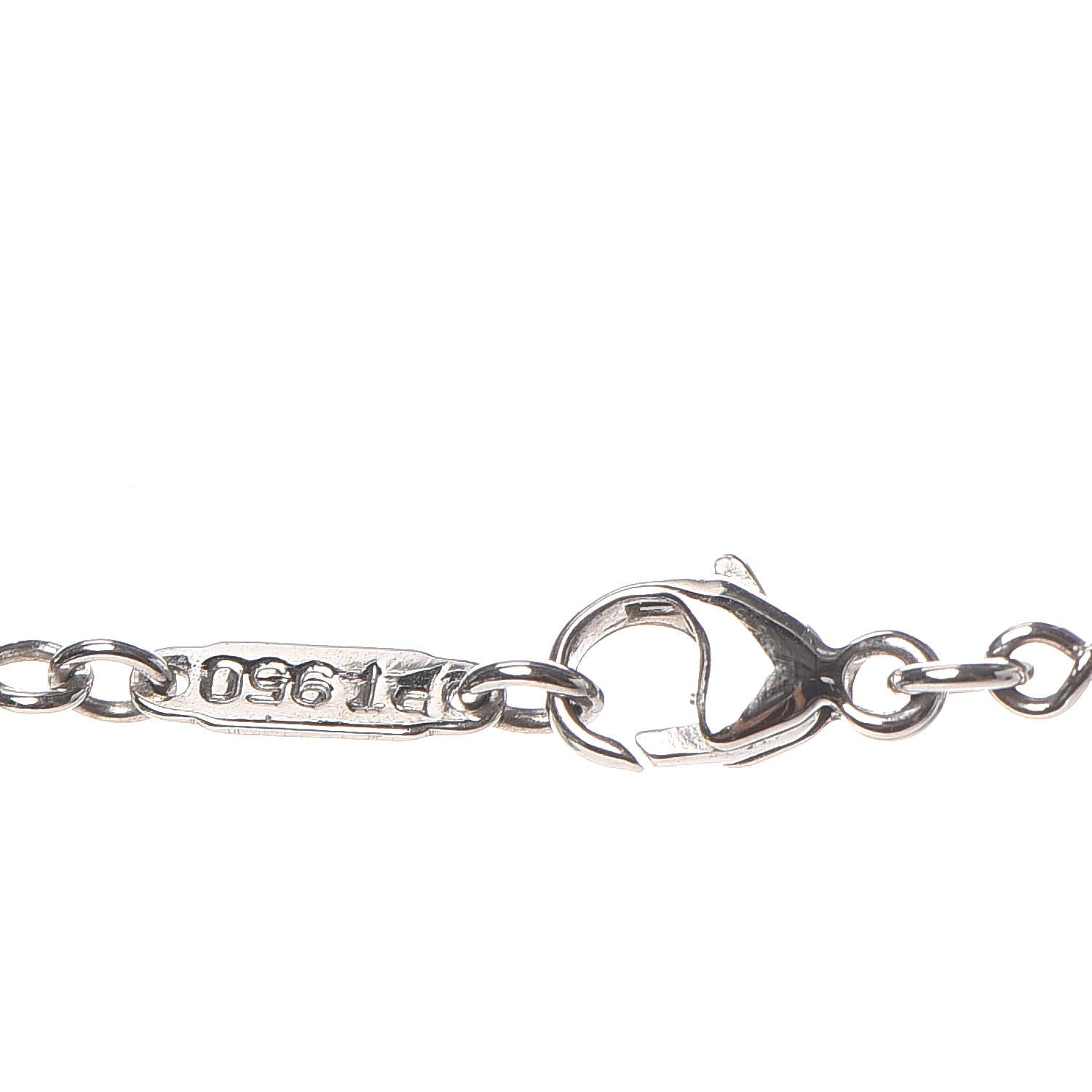 Tiffany Platinum Diamond Pearl Heart Necklace 6 of 7