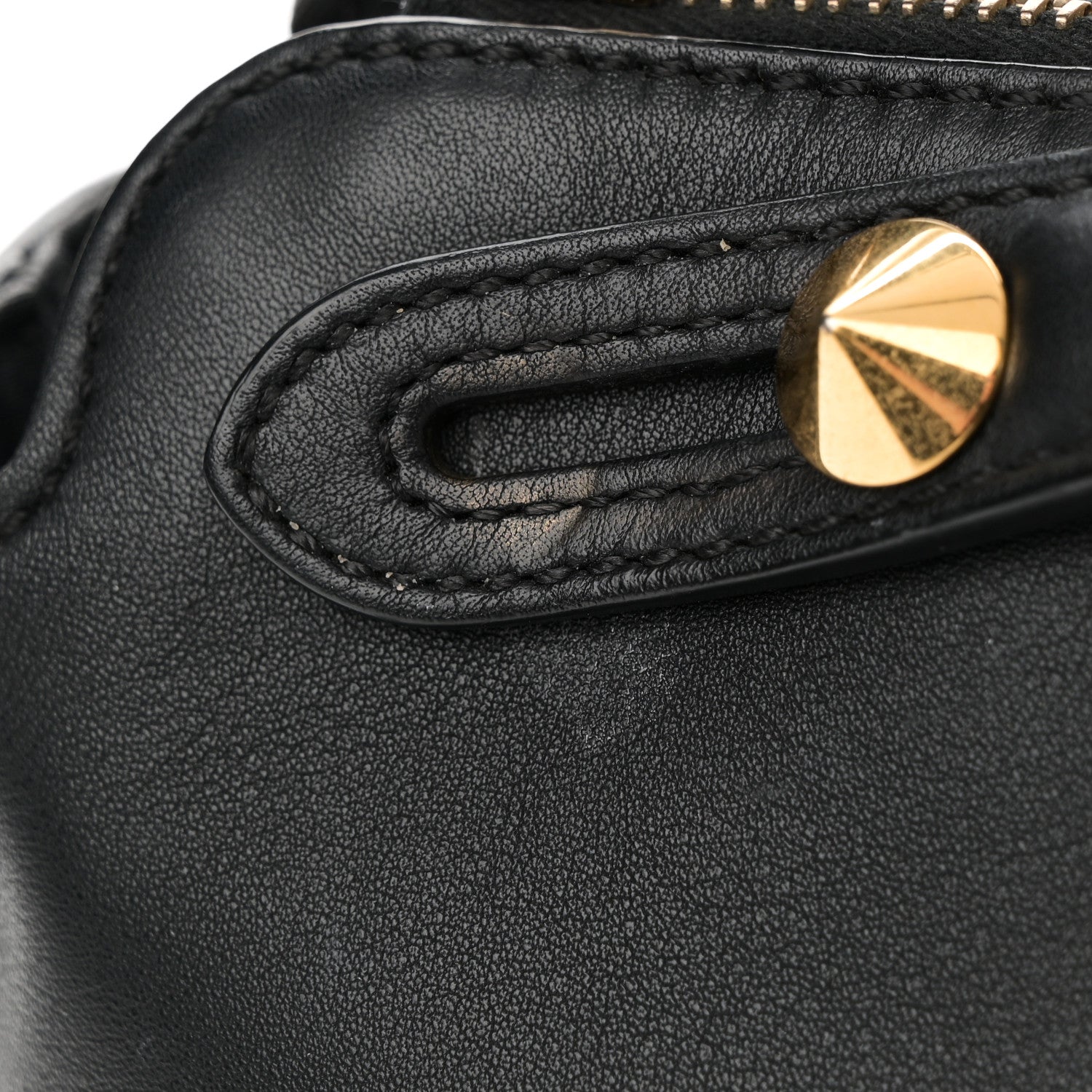 Fendi Vitello Dolce Chain Tail Gold Edition Medium By The Way Boston Bag Black 10 of 10