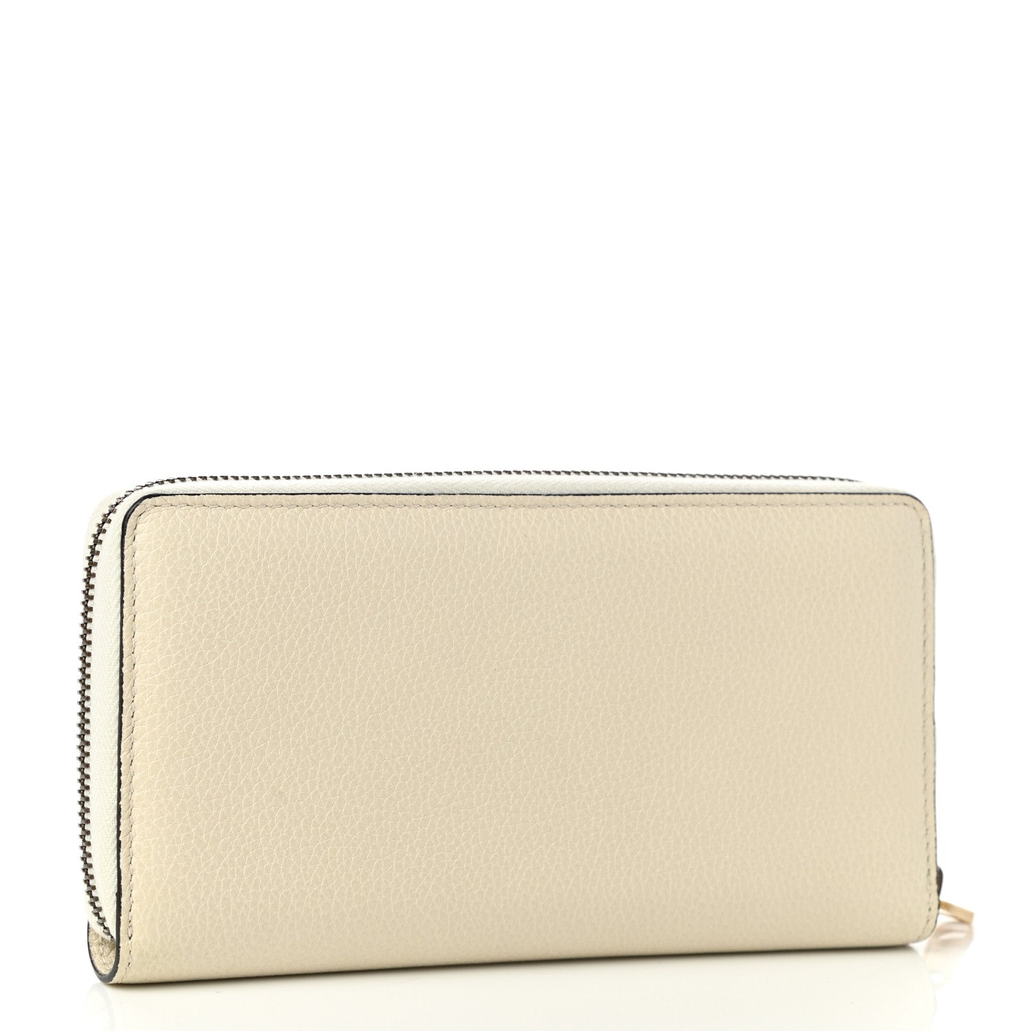 Gucci Calfskin Logo Zip Around Wallet White 2 of 6