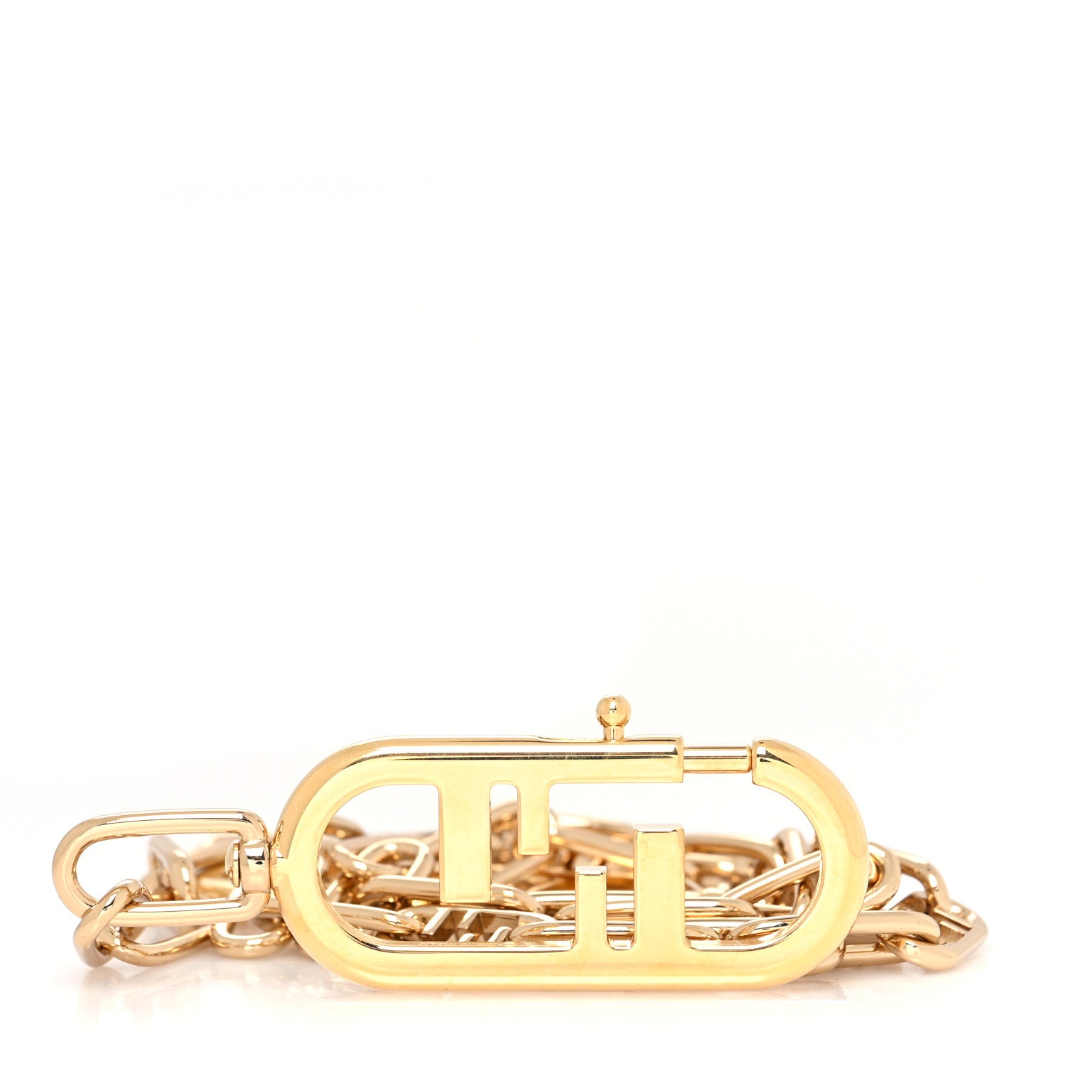 Fendi Metal O'Lock Strap You Gold 1 of 4