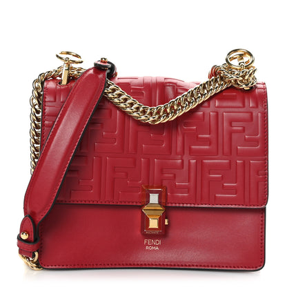 Fendi Vitello Liberty FF 1974 Embossed Small Kan I Shoulder Bag Fragola 1 of 9
