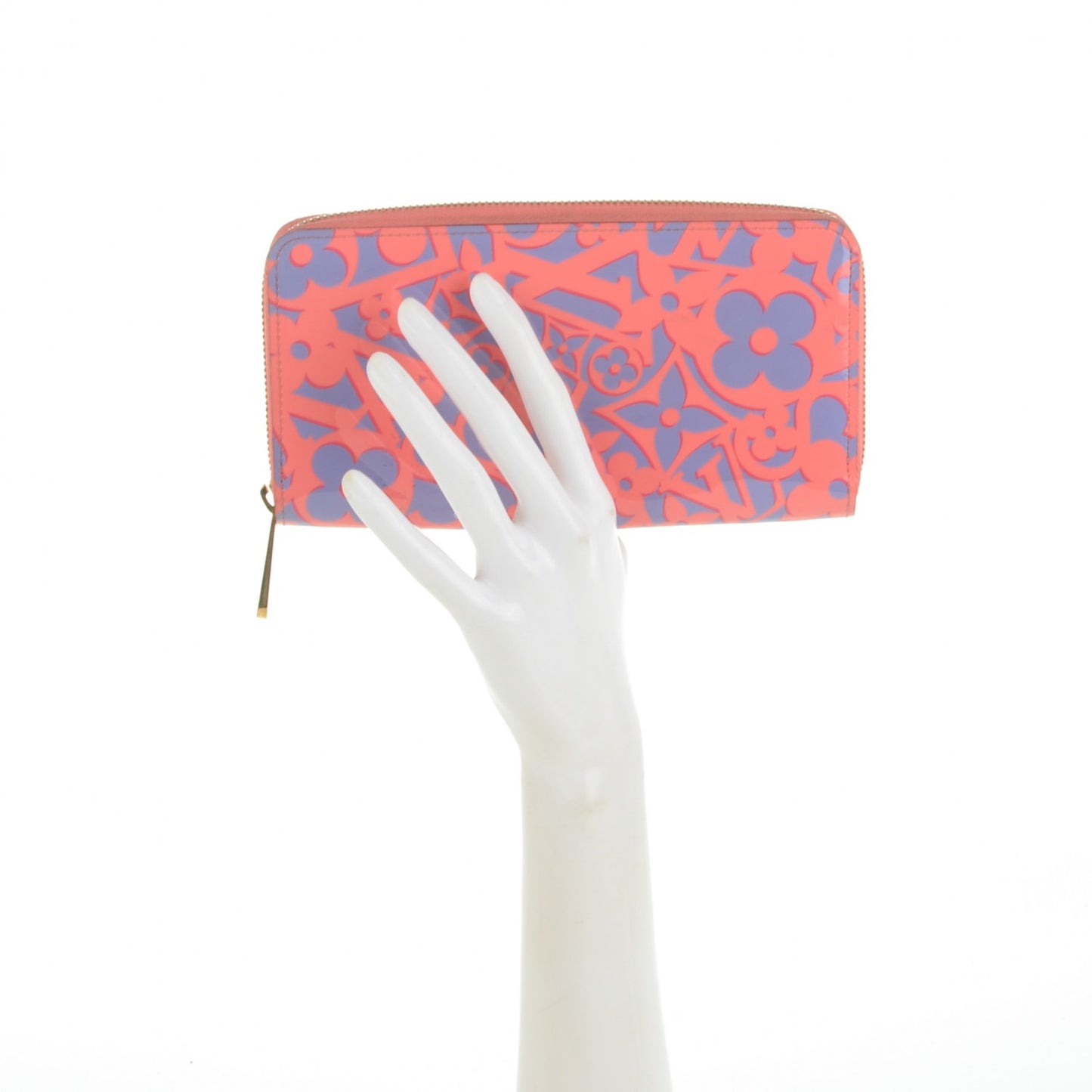 Patent Sweet Monogram Zippy Wallet Corail