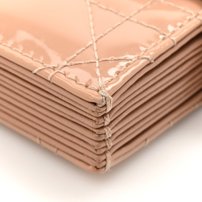 Christian Dior Patent Cannage Lady Dior 5-Gusset Card Holder Rose De Vents 10 of 11