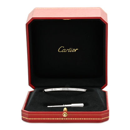 Cartier 18K White Gold Small LOVE Bracelet 18 5 of 5