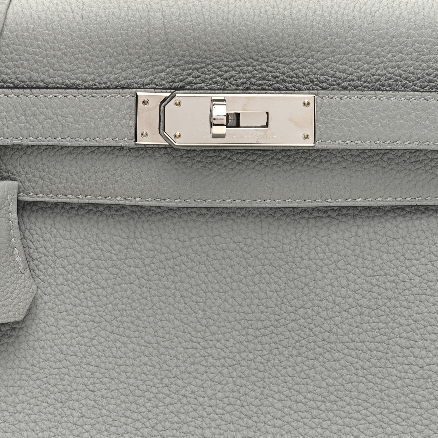 Hermes Togo Horseshoe Kelly Retourne 28 Gris Mouette 8 of 10