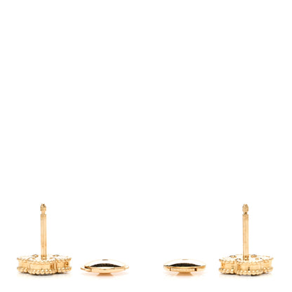 Van Cleef & Arpels 18K Yellow Gold Black Onyx Sweet Alhambra Earrings 3 of 4
