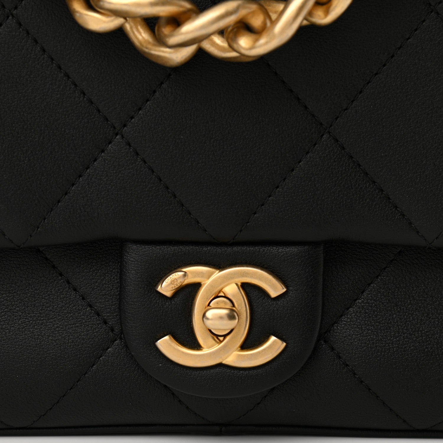 Chanel Calfskin Stitched Easy Mood Flap Black 8 of 11