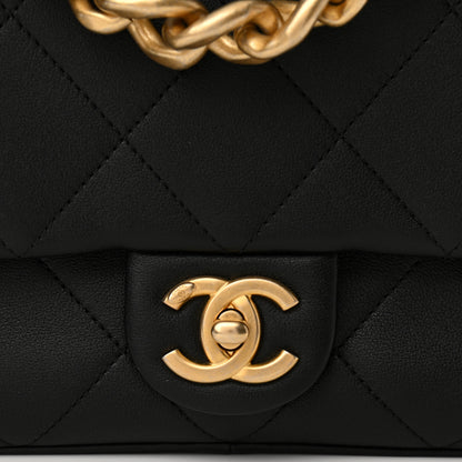 Chanel Calfskin Stitched Easy Mood Flap Black 8 of 11