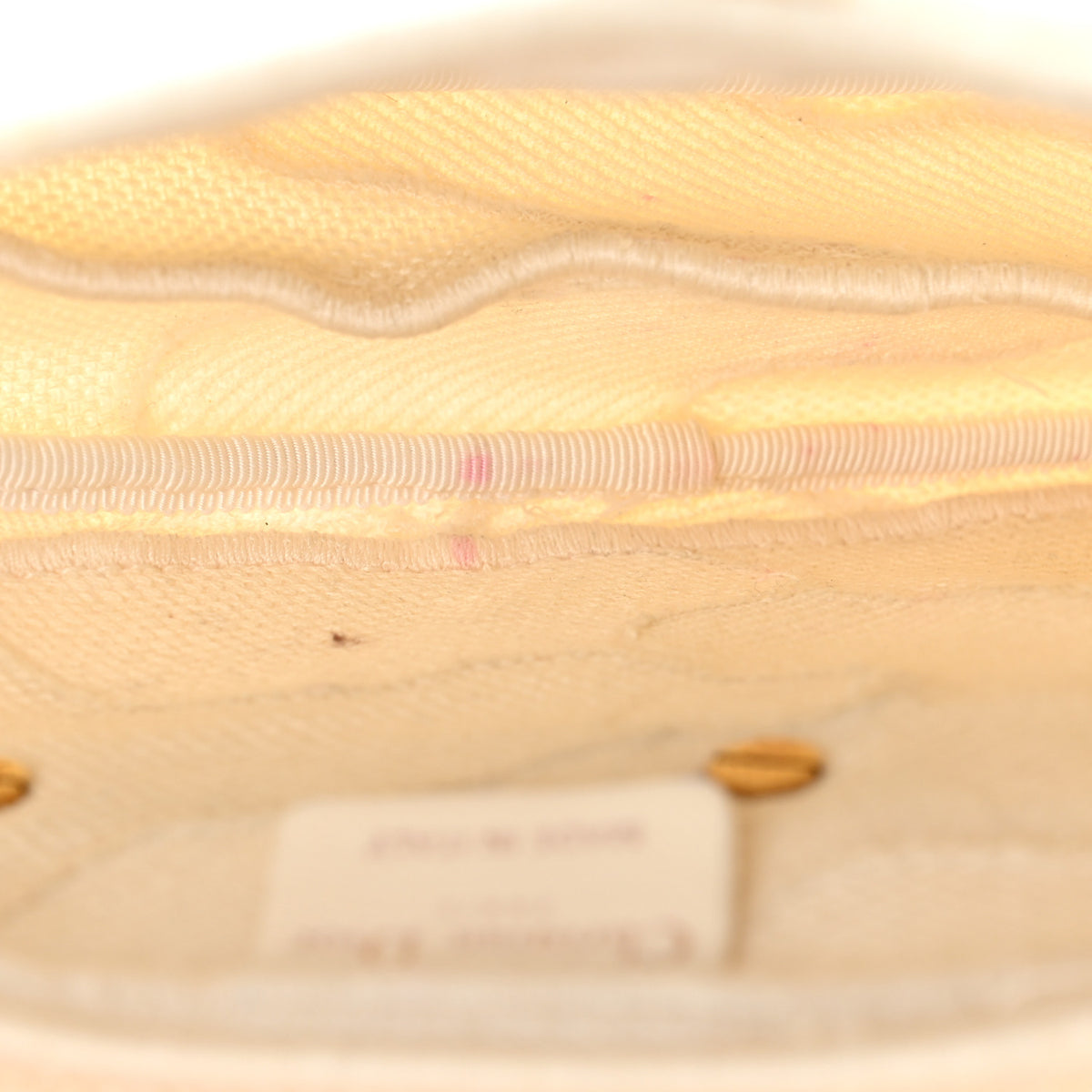 Canvas Embroidered Camouflage Saddle Bag White